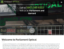 Tablet Screenshot of parliamentoptical.com